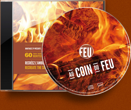 CD audio de feu de cheminée